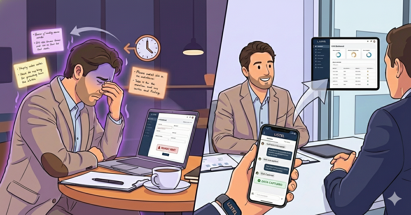 Why CRM Systems Fail in Field Sales: It's Not a Compliance Problem - Visual guide showing use cases insights for sales teams using CRM systems